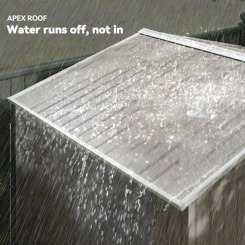 Outsunny 9 x 6ft Garden Metal Storage Shed, Outdoor Storage Tool House with Vents, Foundation and Lockable Double Doors, Brown