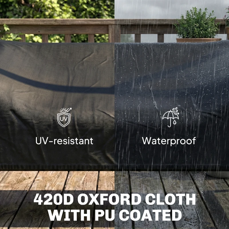 Outsunny Pokrowiec na 2-osobową huśtawkę ogrodową, wodoodporny, wiatroodporny, ochrona UV, materiał Oxford 420D