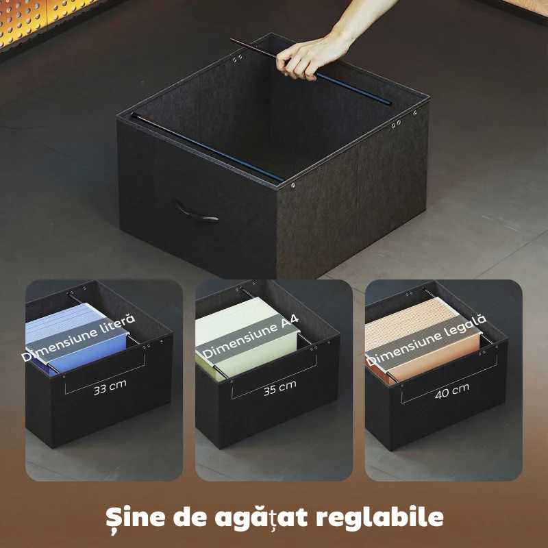 HOMCOM Birou Gaming Reversibil în Formă de L cu LED, 192,5cm Birou Colțar cu Prize Electrice, Suport Monitor și CPU, 2 Sertare din Material Textil pentru Documente A4/Legal, pentru Casă Birou Studio, Negru