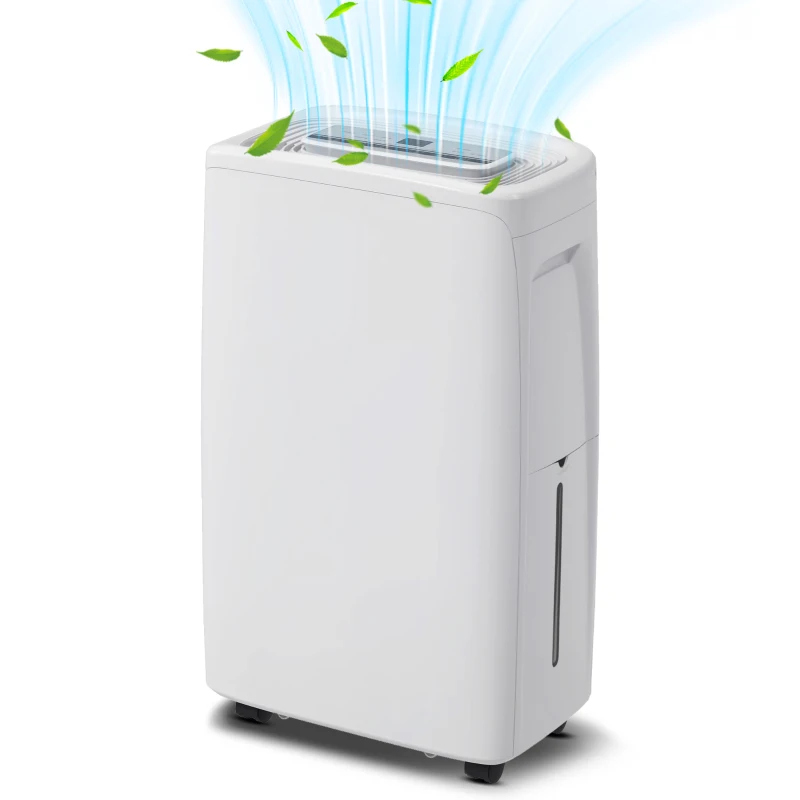 HOMCOM Dezumidificator Electric 12 L/zi Silențios cu 4 Moduri 2 Viteze 29x18x49 cm Alb