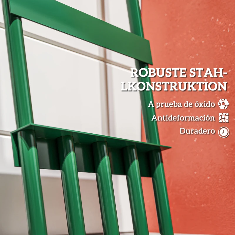 Outsunny Aireador de Césped Manual con 5 Púas Huecas Mango Antideslizante Herramienta de Perforación de Césped Verde Oscuro