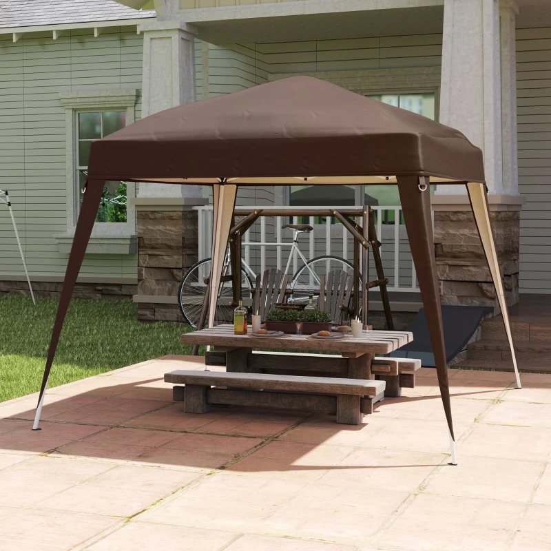 Outsunny Pavillon-Ersatzdach, Ersatzplane für 3 x 3 m Gartenpavillon, Gartenzeltdach-Ersatz, UPF50+, Oxford-Stoff, Kaffee