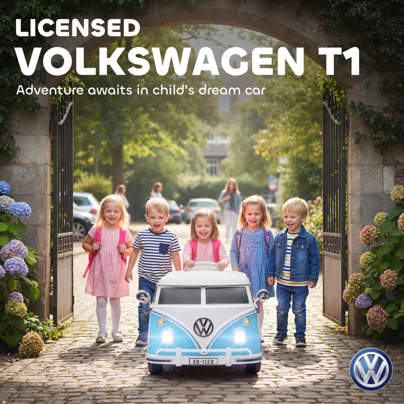 AIYAPLAY Elektryczny Samochód dla Dzieci, 12V Pojazd Dziecięcy z MP3, Podwójny Silnik, Pojazd Elektryczny z Klaksonem, Łagodny Start, 89x49x41,5 cm, Niebieski