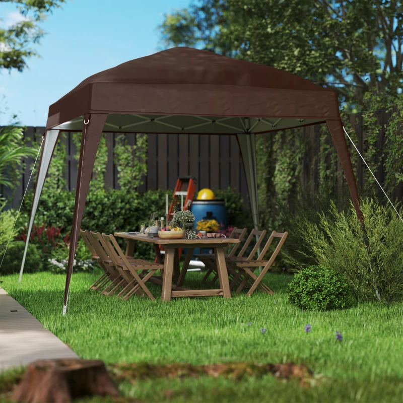 Outsunny Pavillon-Ersatzdach, Ersatzplane für 3 x 3 m Gartenpavillon, Gartenzeltdach-Ersatz, UPF50+, Oxford-Stoff, Kaffee