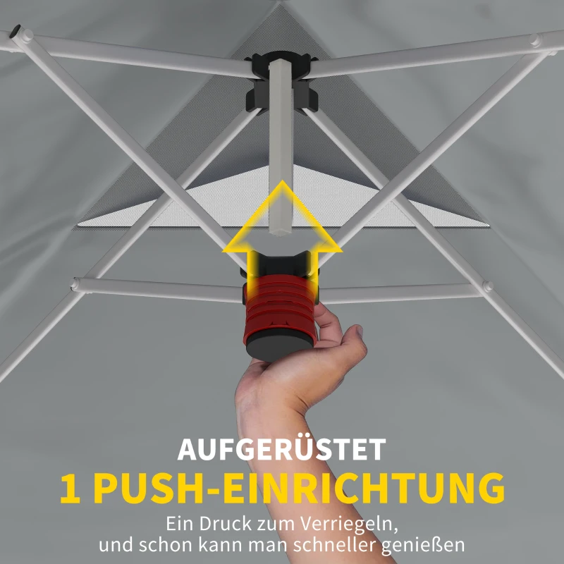 Outsunny Pavillon 3 x 3 m Wasserdicht Stabil Winterfest Pop-up Faltpavillon, UV 50+ mit Tasche Sandsäcke