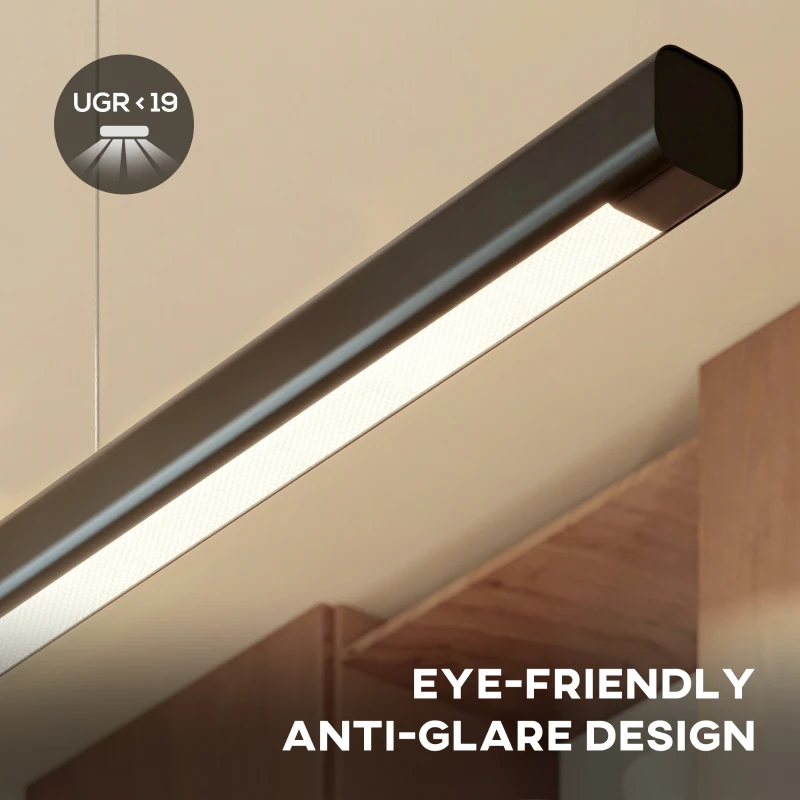 HOMCOM Lampa wisząca z pilotem i funkcją pamięci, ściemnialna, z regulowaną temperaturą barwową