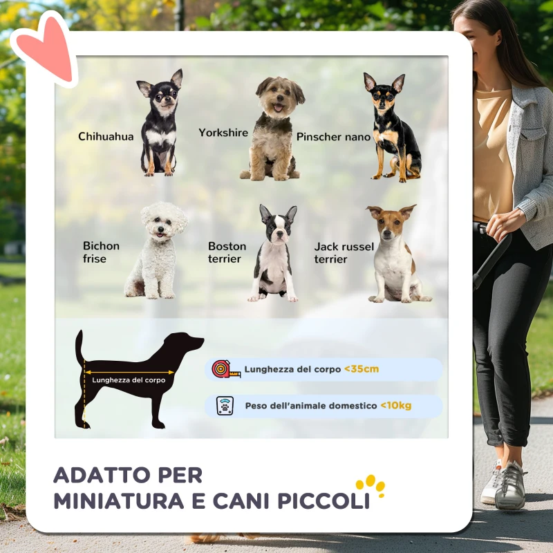 PawHut Passeggino per Cani Pieghevole in Tessuto con Cestino e Portabicchieri, 75x45x97 cm, Blu