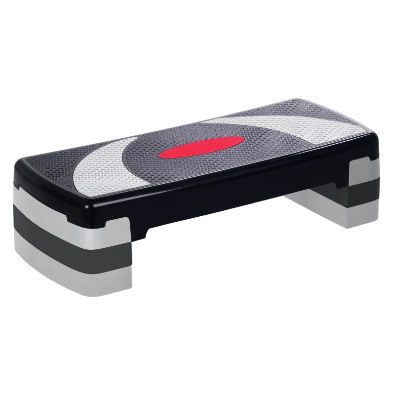 HOMCOM Step fitness aerobic stepper înălțime reglabilă suprafață antiderapantă 78x29x20 cm