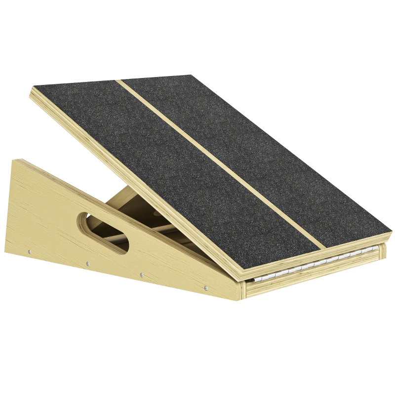 SPORTNOW Schrägbrett für Entlastungs-Übungen, 4 verstellbare Winkel, rutschfest, Holz