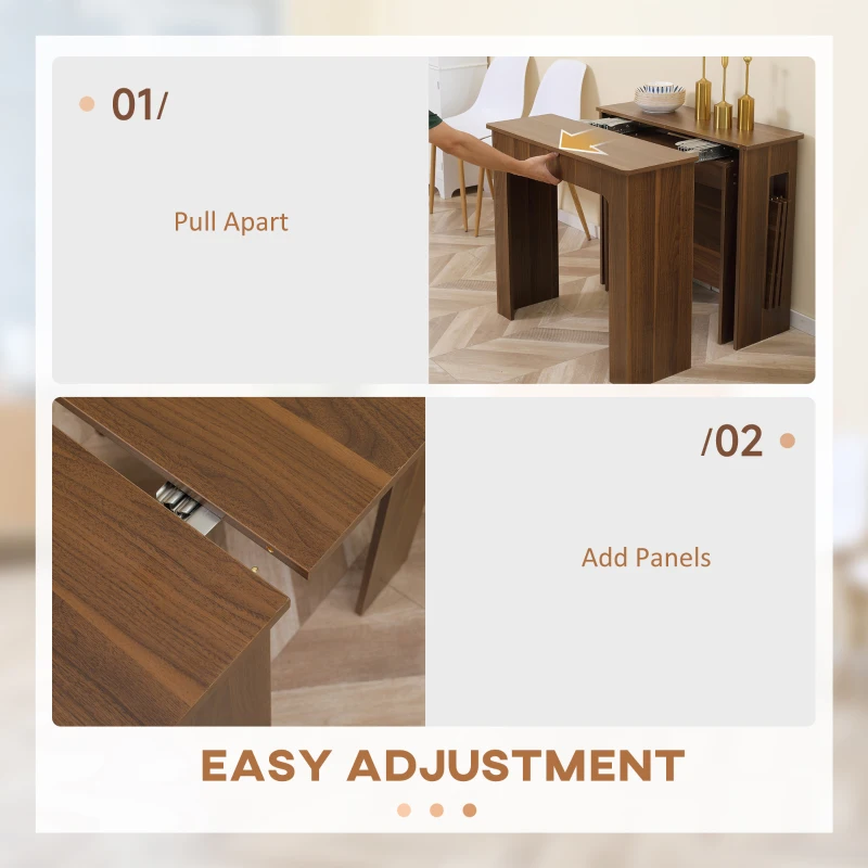 HOMCOM Stół jadalniany rozkładany stół jadalniany stoł Mobilny stół Nowoczesny design 180cm x 85cm x 75cm Biały