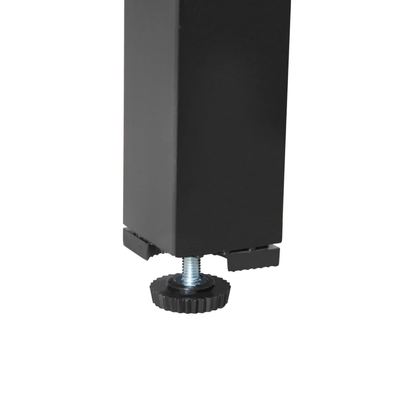 Outsunny Conjunto de jardim exterior 6 pessoas, estrutura em alumínio, mesa 190 cm, 6 cadeiras dobráveis e reclináveis, preto