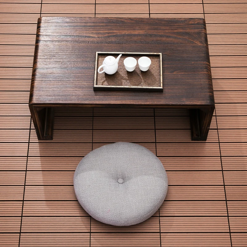 Outsunny Lot de 11 dalles de jardin piscine 30 x 30 x 2,2 cm dalle clipsable pour jardin, balcon, piscine en HDPE marron clair