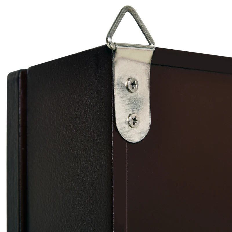 Frame box T-frame cadre pour maillot porte acrylique doublure interne feutre 60L x 7l x 80H cm marron