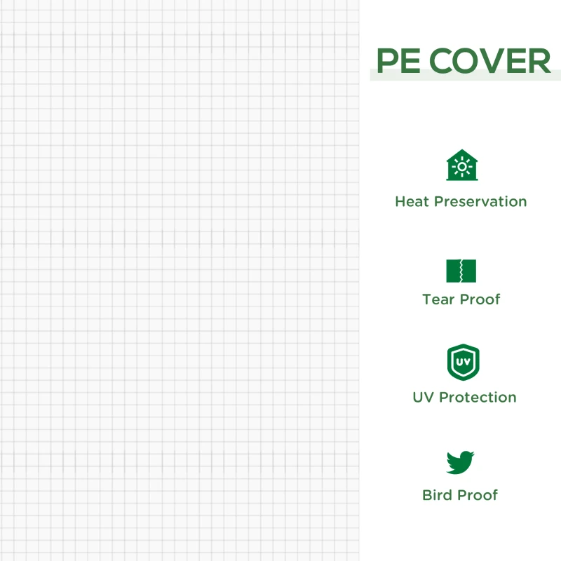 Outsunny Szklarnia ogrodowa, wczesne siewy, folia, na pomidory