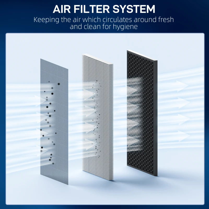 HOMCOM Air Cooler with LED Display and Remote Control, Oscillating Ice Cooling Fan with 3 Speeds, 4 Modes, 12 Hour Timer, White