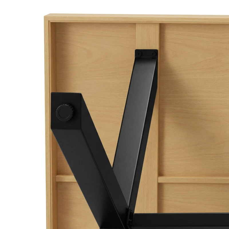 Modernes 6‑teiliges Garten-Essgruppen-Set, für 6 Personen, Khaki+Naturfarbe