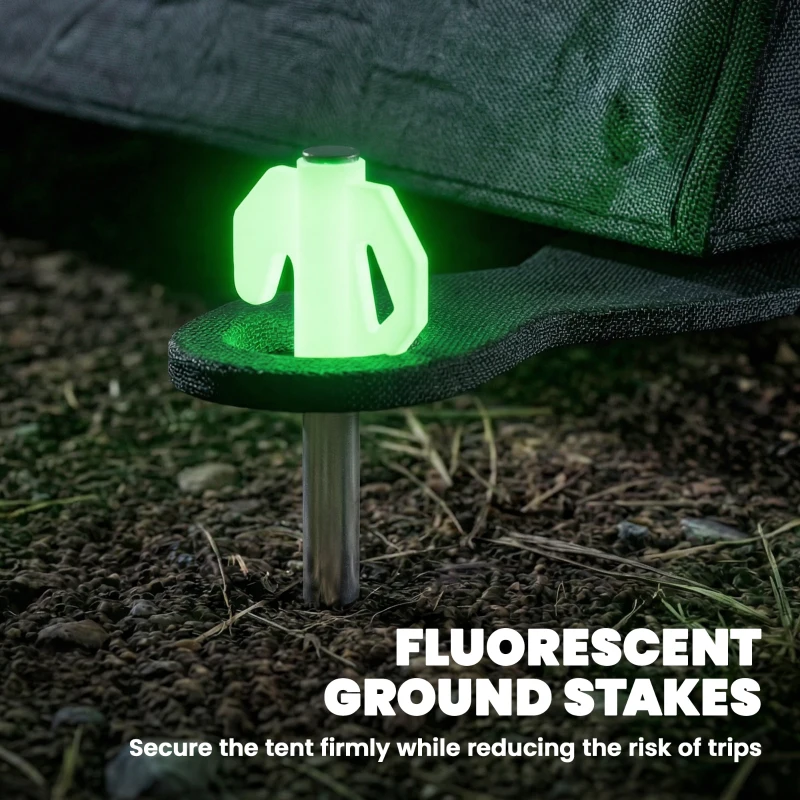 Outsunny Nadmuchiwany namiot dla 2-4 osób, szybkie rozstawianie, outdoorowy namiot z pompką, oknami z siatki, szpilkami i daszkiem