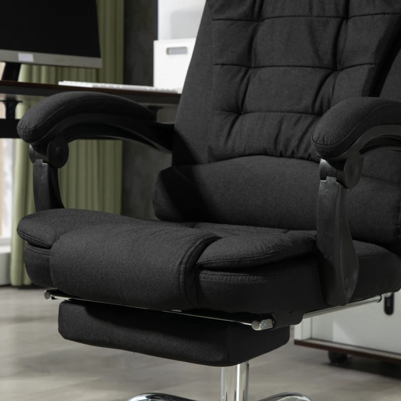 Vinsetto Six-Point Massage and Heated Office Chair - Black