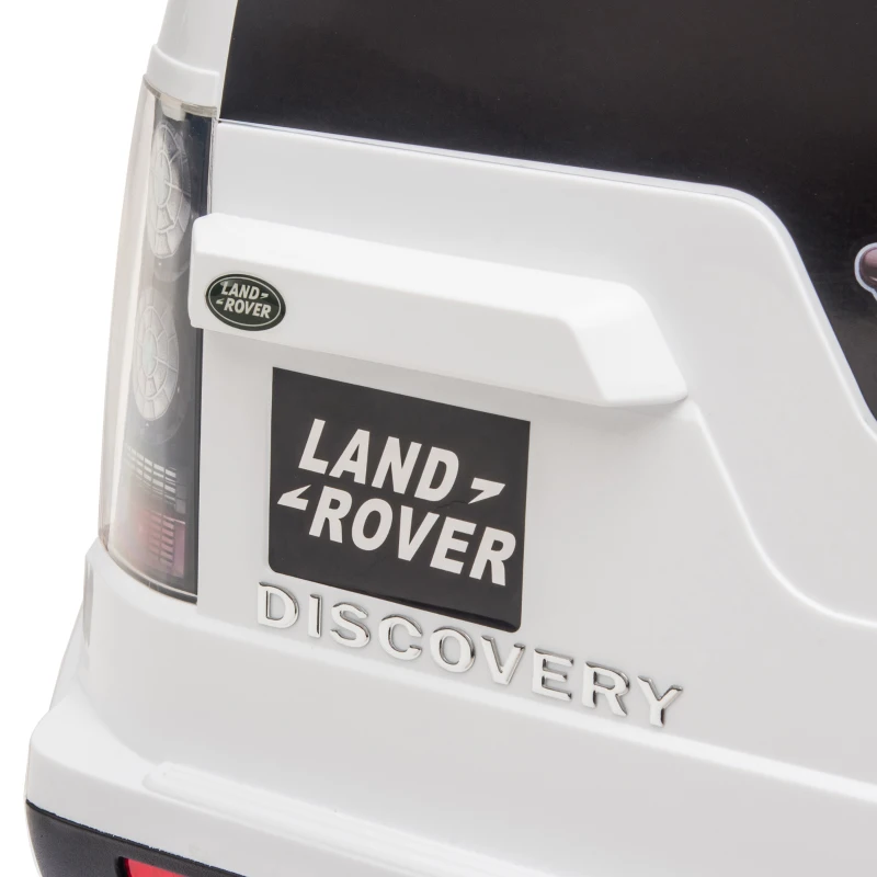 HOMCOM Voiture véhicule électrique Enfants 12 V - Télécommande parentale fournie - V. Max. 5 Km/h - Effets sonores, Lumineux - Land Rover Discovery HSE Blanc