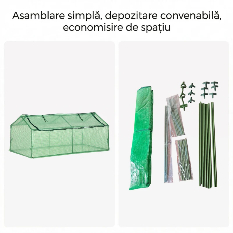 Outsunny Sera Mica 2 Niveluri – Balcon/Gradina, Cu PE Transparent