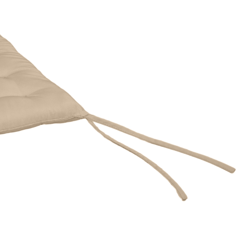 Outsunny Set 6 cuscini per sedie da esterno trapuntati con nastri, 40x40 cm, Kaki