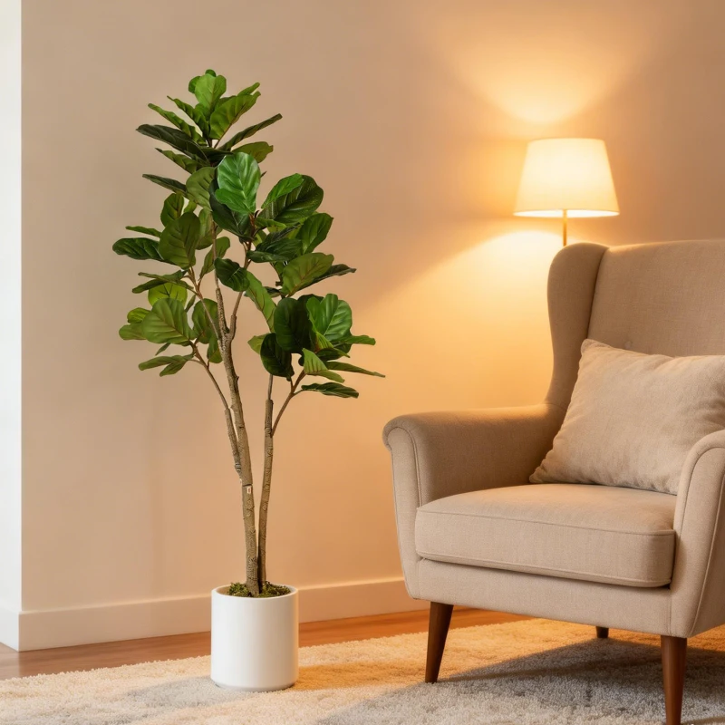 HOMCOM 150cm Artificial Ficus Tree - Green