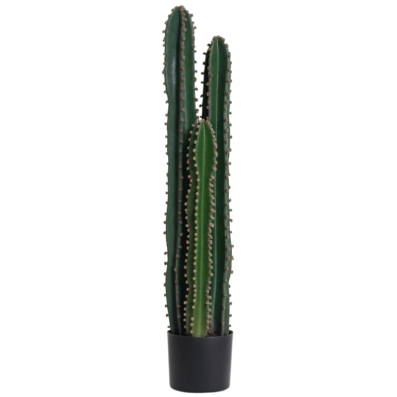 Outsunny Cactus artificial, realist, plantă artificială mare, dim. Ø 17 x 98H cm, verde