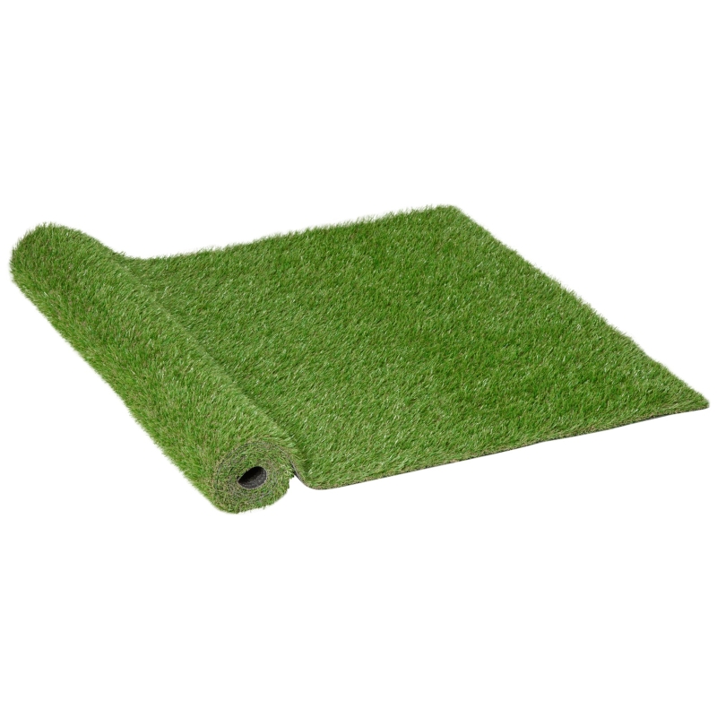 Outsunny Gazon sintetic artificial Mochetă pentru exterior/interior 3L x 1l m Iarbă înaltă densă 2,5 cm Verde