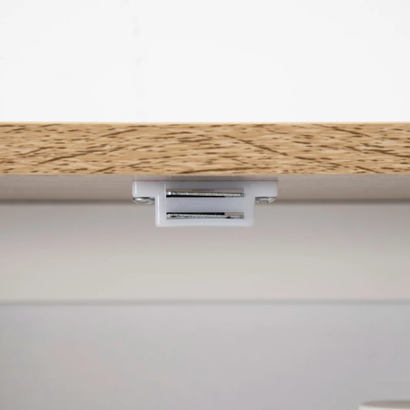 Kleankin Armário sobre Sanita Armário Alto para Lavanderia com Armário e Prateleira de Armazenamento 64x22x165 cm Branco