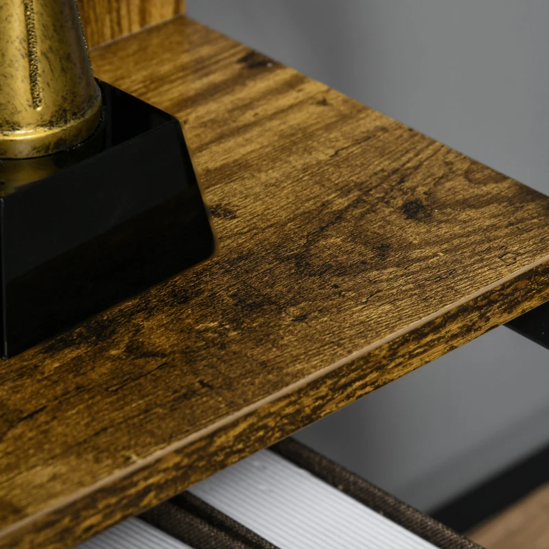 HOMCOM Etajeră bibliotecă Stil Industrial înclinat 5 Nivele 70L x 35l x 150H cm