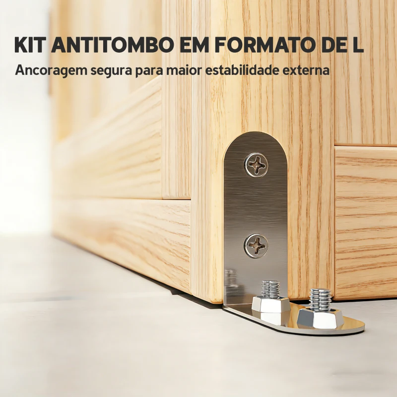 Outsunny Armário de Exterior em Madeira com Teto Inclinado de Asfalto, 4 Portas e 2 Prateleiras Removíveis, 82x50x190 cm, Natural