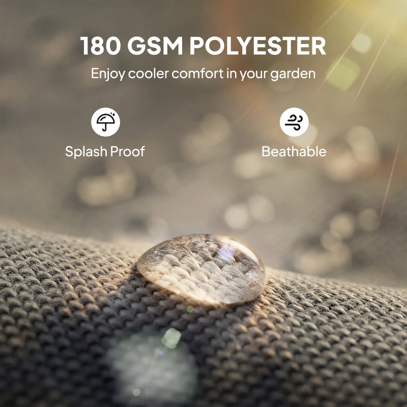 Outsunny Zastępczy dach do pergoli, osłona przeciwsłoneczna do zadaszenia tarasu, 298 x 293 cm, ciemnoszara