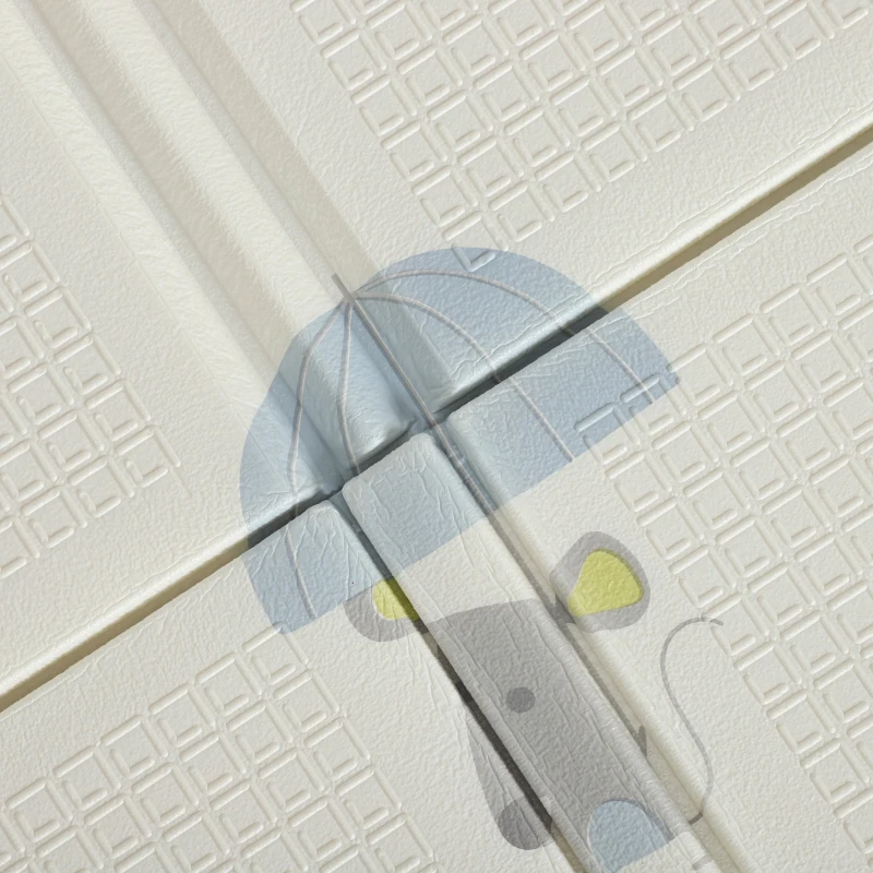 AIYAPLAY Covor de joacă pliabil și reversibil pentru bebeluși, saltea din spumă groasă, 200 x 150 x 1,5 cm, multicolor