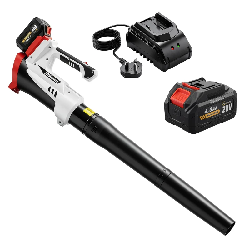 Outsunny Leaf Blower Cordless with 4000mAh Battery & Charger, 18V Lightweight Handheld Garden Blower with 6 Speed Levels