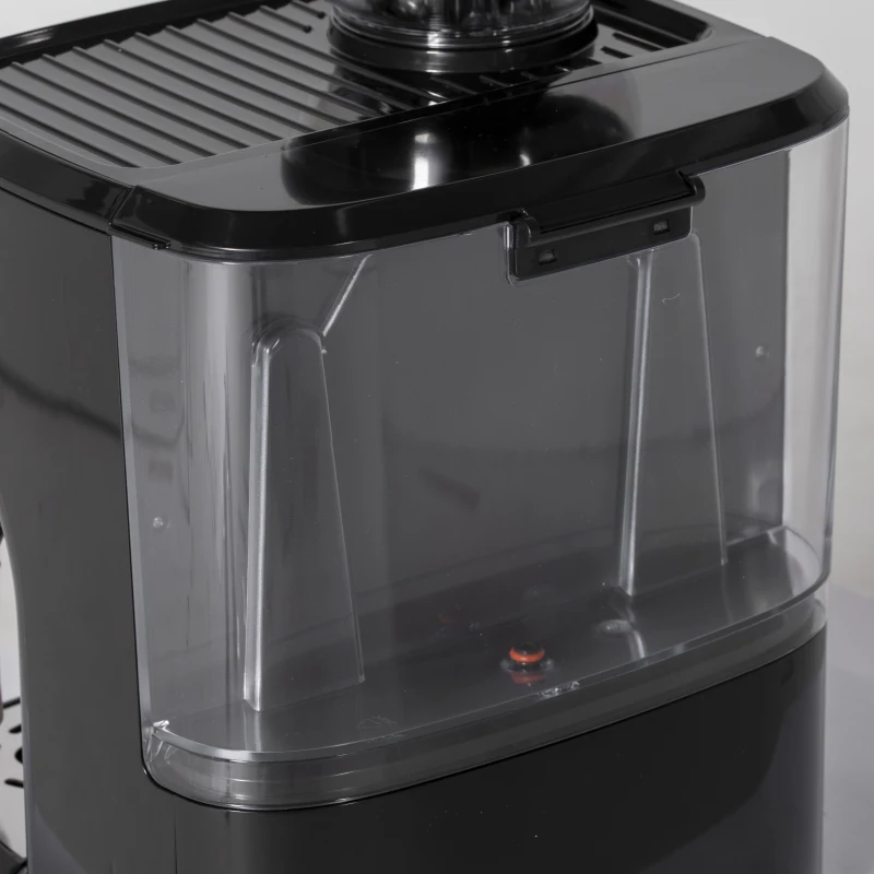 HOMCOM 15 Bar Coffee Machine, with Adjustable Grind, Steamer and Accessories - Black