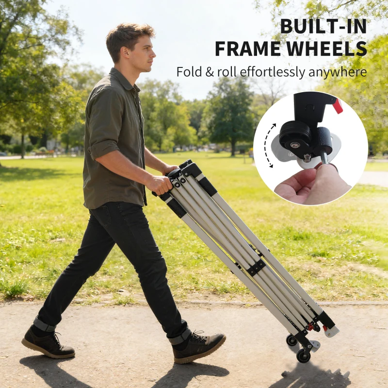 Outsunny Pawilon 3 x 3 m Wodoodporny Stabilny Zimoodporny Składany Pawilon Pop-Up, UV 50+ z Torbą i Workami z Piaskiem