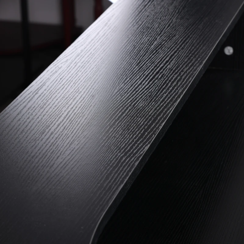 HOMCOM Computer Desk with Drawers and Storage Shelves, Office Desk Writing Table with Printer Stand, Large Workstation for Study Play Work Home Office, 137 x 55 x 92cm, Black