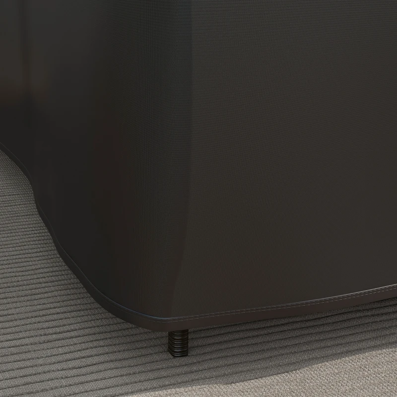 Outsunny Schutzhülle für Gartenmöbel L-förmige Wasserdicht Abdeckung für Ecksofa, Anti-UV 250 x 250 x 79 cm Schwarz