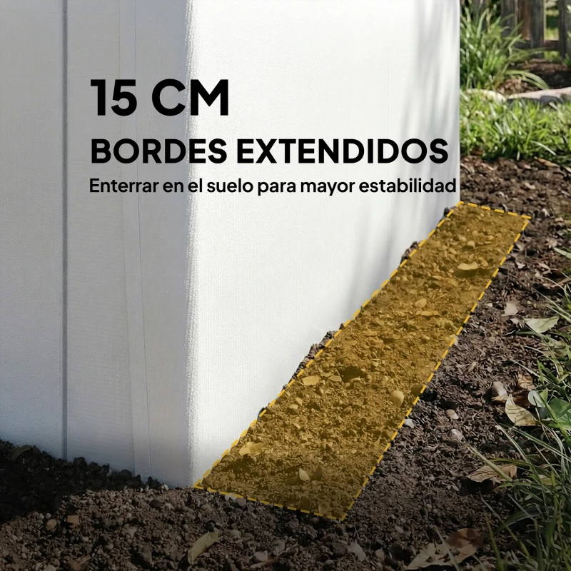 Outsunny Garaje Exterior para Coche 3x6 m Impermeable con Tejido PE Resistente Marco de Metal Galvanizado UPF 30+ Blanco