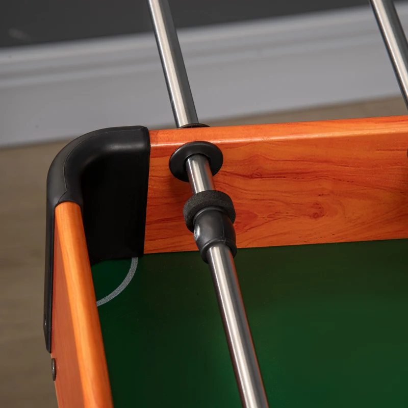 HOMCOM Baby-foot table de babyfoot avec 2 balles 8 poignées 22 joueurs 2 tableaux d'affichage 118 x 104 x 69 cm