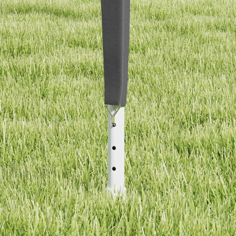 Outsunny Tonnelle de jardin 3 x 3 m, barnum tente de réception Structure en acier, tissu PE pour fêtes et mariages, gris