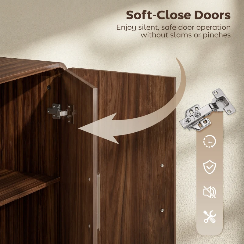 HOMCOM mit arbeitsplatte küchenschränke vorratsschrank schrank küchenkommode küchen esszimmer tv-kommode