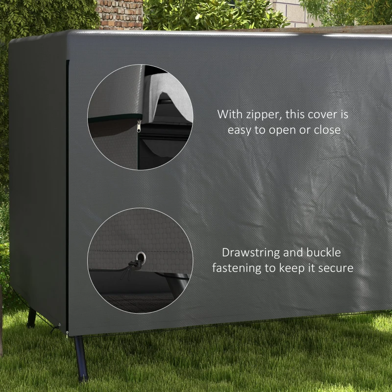 Outsunny Pokrowiec na meble ogrodowe, 215 cm x 155 cm x 150 cm, ciemnoszary