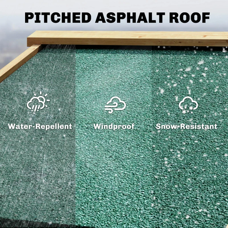 Outsunny Outdoor Wooden Storage Cabinet, Garden Tool Shed with Acrylic Windows for Patio, Light Brown