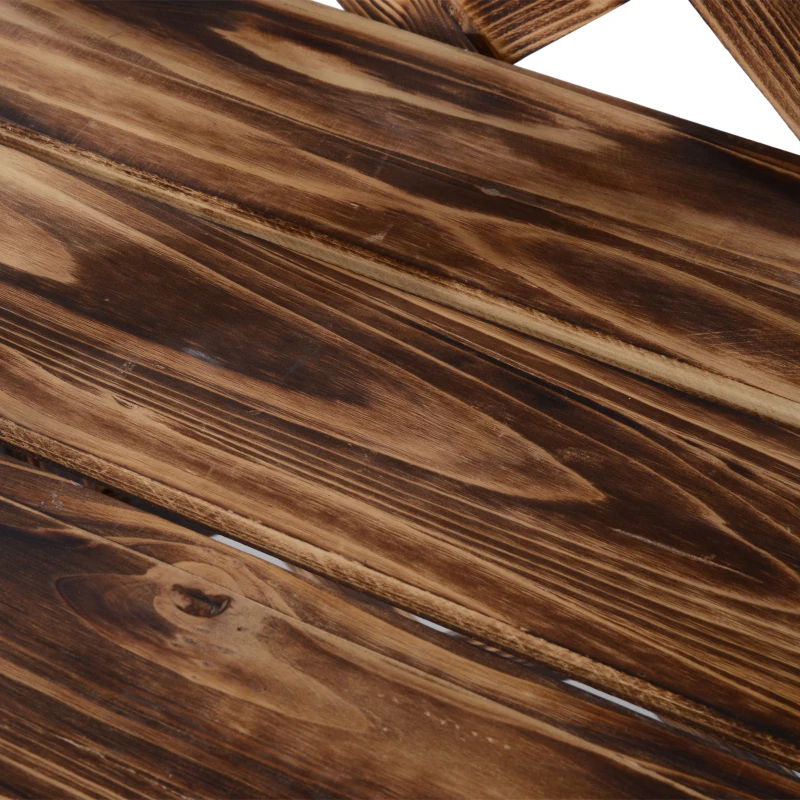 Outsunny Scaffale Porta Piante da Esterno a 3 Ripiani in Legno di Abete, Portavasi da Interno ed Esterno, Fioriera da Balcone, 80x40x148cm