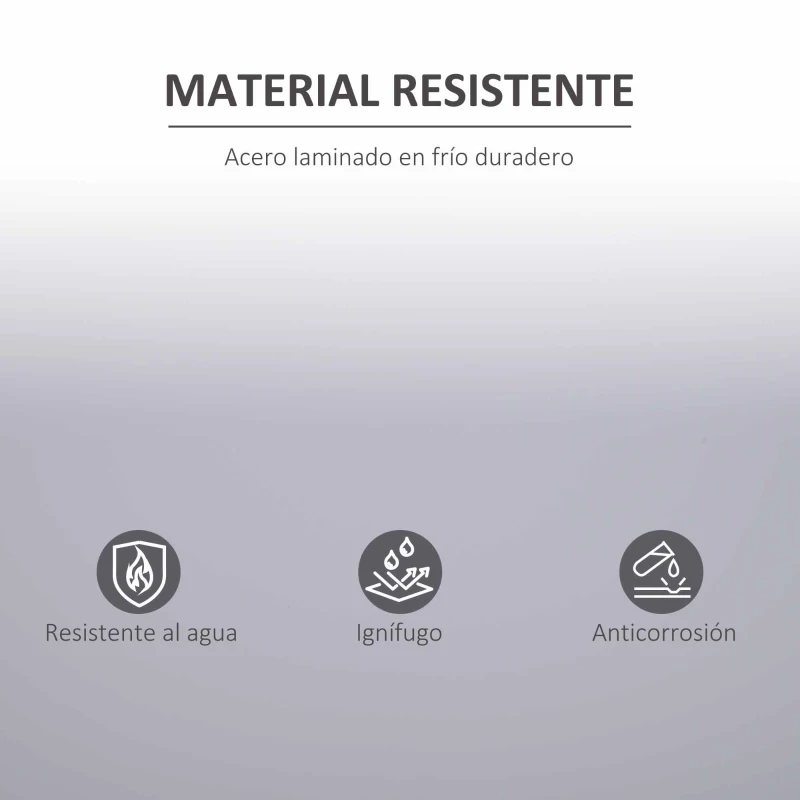 Vinsetto Armario Archivador Metálico con 2 Puertas Cerradura Estante Ajustable para Sala de Estar Estudio 80x40x92,5 cm Gris