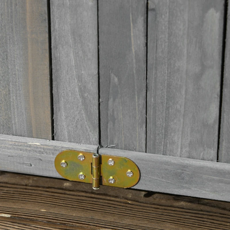 Outsunny Carré Potager de jardin pliable en Bois massif, Jardinière Surélevé 70 x 30 x 25 cm pour Jardin Balcon Terrasse gris