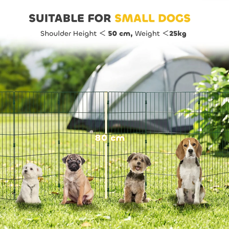 PawHut 8 Panel Pet Playpen for Medium Dogs Indoor Outdoor 80 cm Height