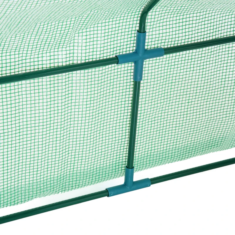Outsunny sera gradina cu prelata, 270x90x90cm, verde