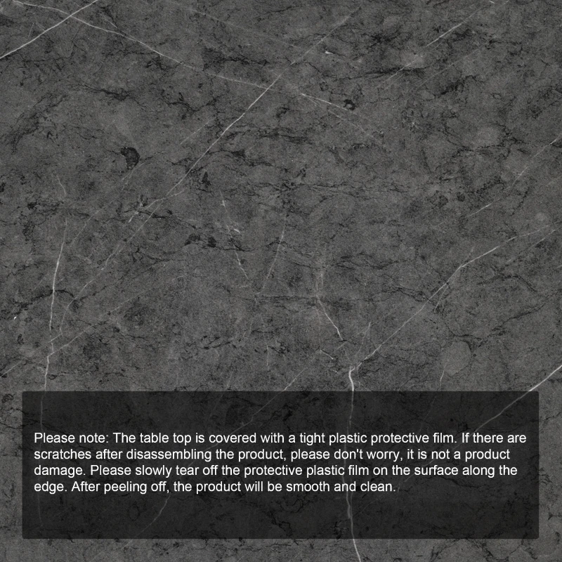 Set of 2 Modern Nesting Marble Coffee Tables with Metal Frame, Space-Saving Design, 70x70x45 cm and 44.5x44.5x38 cm, Grey